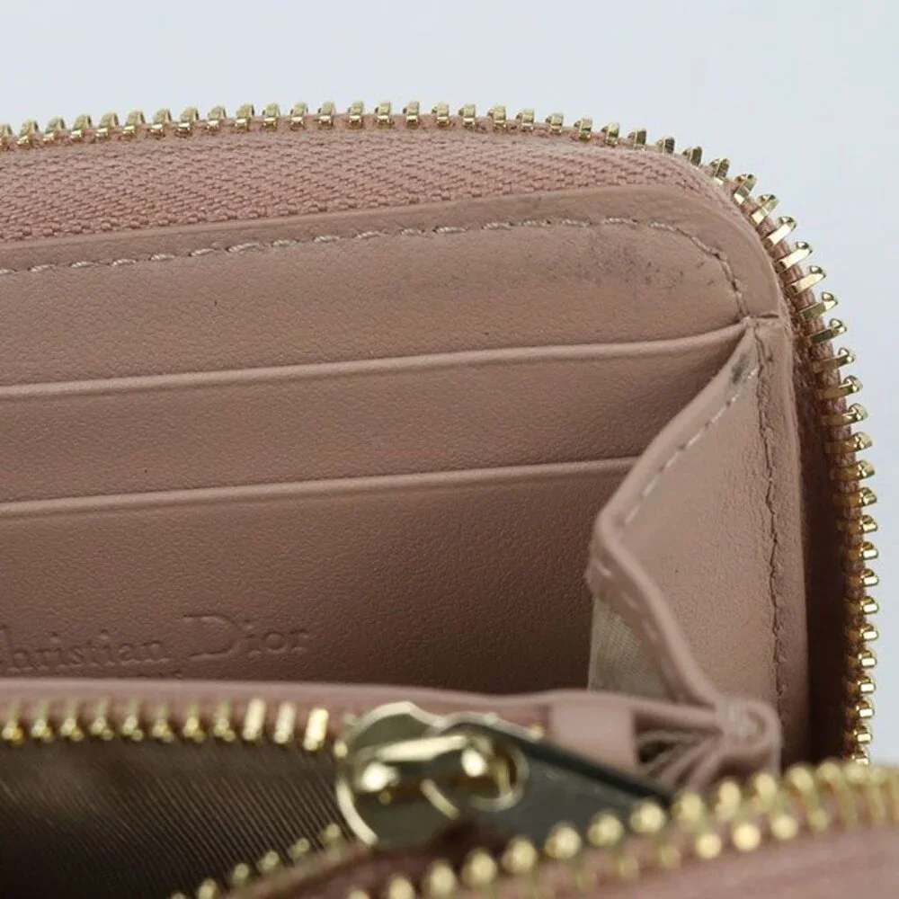 Dior Zip Coin Case Small Lady Dior Coin Purse Leather